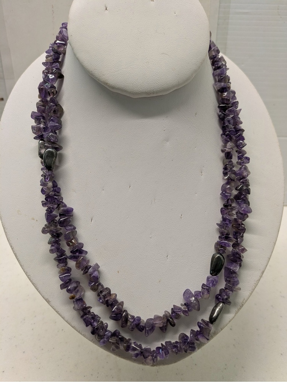 Purple Amethyst Chip Necklace